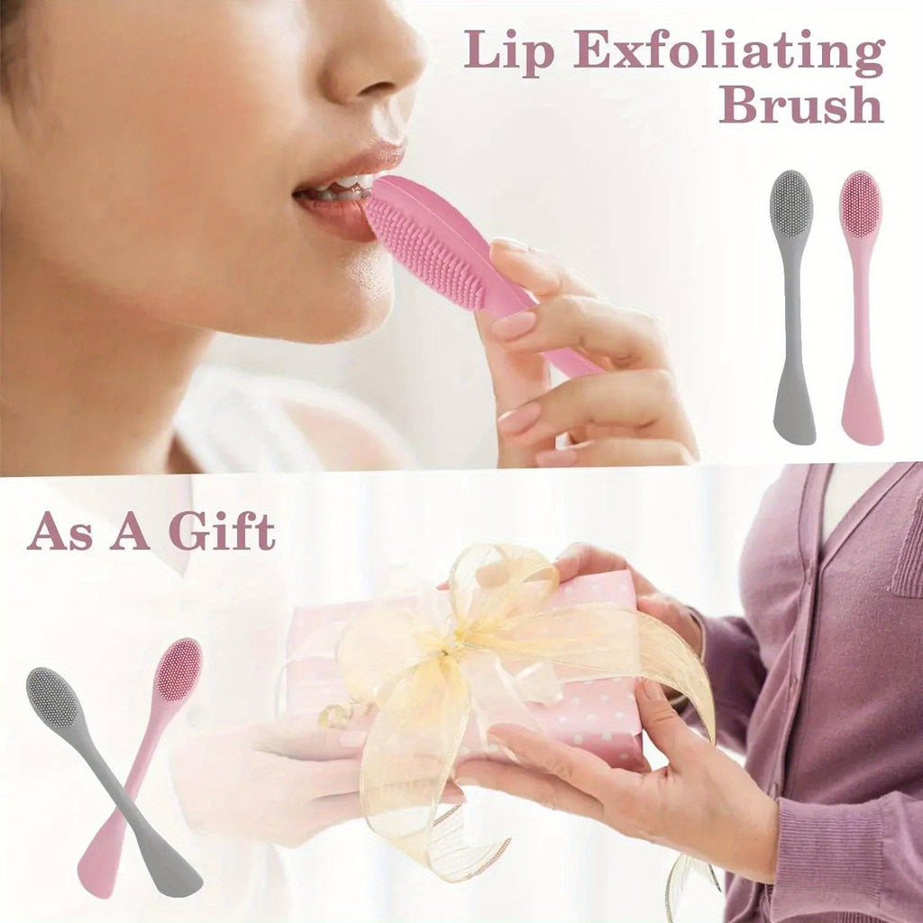 Double Head Facial Mask Brush Silicone Applicator Spoon Spatula Stirring Stick Women Skin Face Cleansing Care Home Makeup Tools
