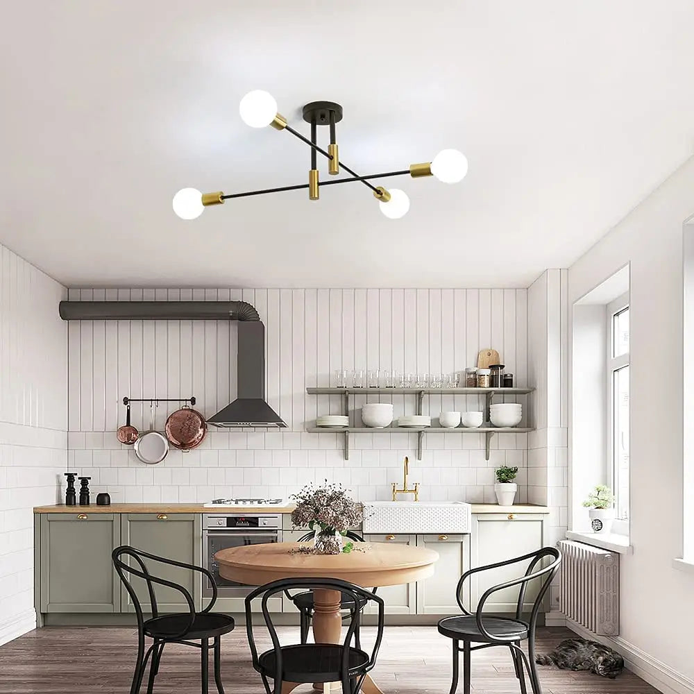 Industrial LED Ceiling Light Retro Loft Wrought Iron Ceiling Lamp Chandelier for Bedroom Living Room Indoor Lighting Fixture E27