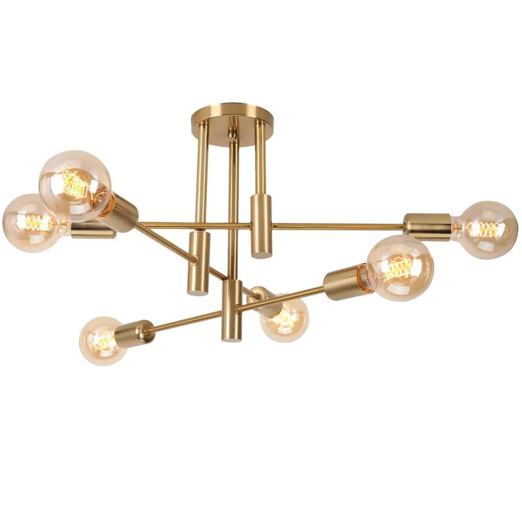 Industrial LED Ceiling Light Retro Loft Wrought Iron Ceiling Lamp Chandelier for Bedroom Living Room Indoor Lighting Fixture E27