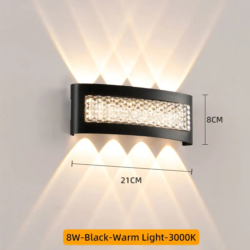 Indoor LED Wall Lamp Up and Down Porch Garden Lights Interior Wall Light For Bedroom Living Room Stair Corridor Outdoor Lighting