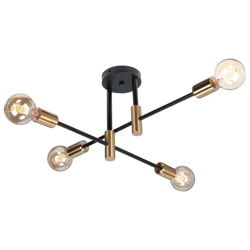 Industrial LED Ceiling Light Retro Loft Wrought Iron Ceiling Lamp Chandelier for Bedroom Living Room Indoor Lighting Fixture E27
