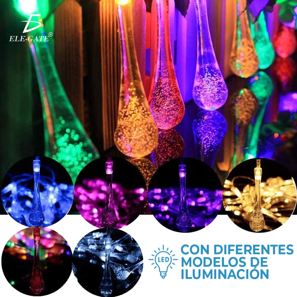 20 LED Outdoor Solar String Lights 3m Water-Resistant with 2-Year Warranty for Garden Decor