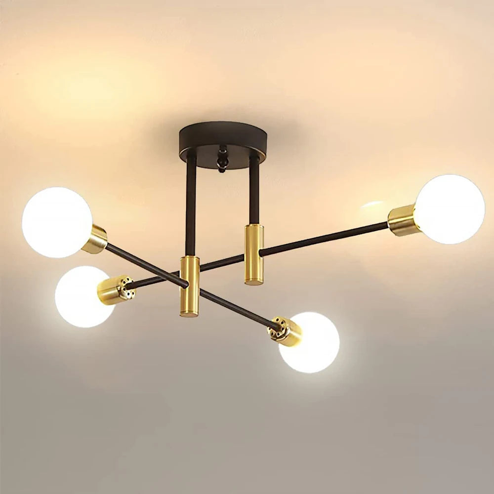 Industrial LED Ceiling Light Retro Loft Wrought Iron Ceiling Lamp Chandelier for Bedroom Living Room Indoor Lighting Fixture E27