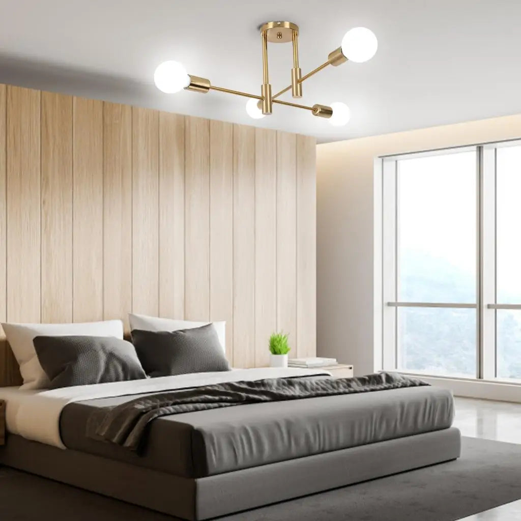 Industrial LED Ceiling Light Retro Loft Wrought Iron Ceiling Lamp Chandelier for Bedroom Living Room Indoor Lighting Fixture E27