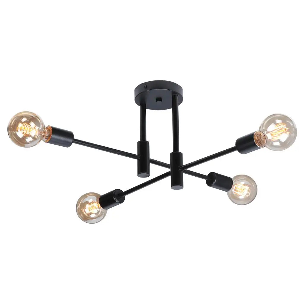 Industrial LED Ceiling Light Retro Loft Wrought Iron Ceiling Lamp Chandelier for Bedroom Living Room Indoor Lighting Fixture E27