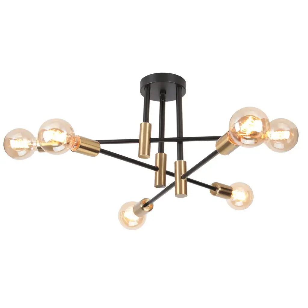 Industrial LED Ceiling Light Retro Loft Wrought Iron Ceiling Lamp Chandelier for Bedroom Living Room Indoor Lighting Fixture E27