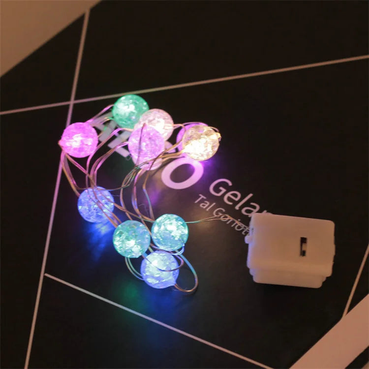 Bead Blossom Flower Garland Battery Powered LED String Fairy Lights Crystal Flowers for Indoor Wedding Christmas Decoration