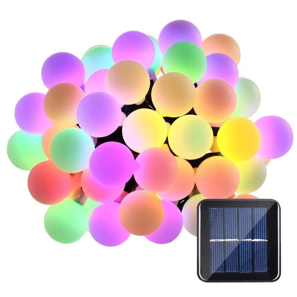 Factory Price Solar LED Ball String Lights 7 Meters Waterproof Fairy Lights Garland Garden Lawn Tree Outdoor Decoration Lights