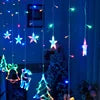 3.5M LED Christmas Curtain Lights String 220V EU Plug Home Indoor Decor Fairy Lights 8 Mode Xmas Garland Lamp for Wedding Party