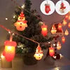 Snowmen Bells Christmas Trees Santa Claus Battery String Lights  Indoor Outdoor Fairy Lights for Holiday Party Room