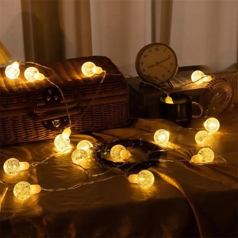 13Ft Big Bubbles Ball Led String Lights  20 LED Christmas Fairy Lights Battery Operated with 2 Modes Indoor  Decorations