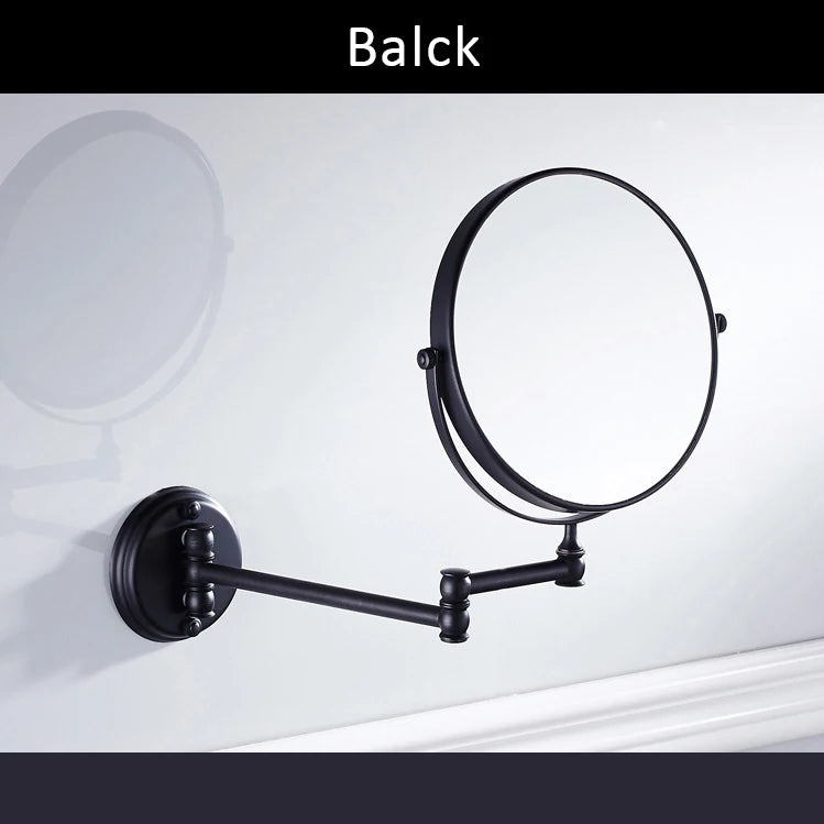 Bathroom Accessories Makeup Mirror Bath Mirror Antique Bronze Wall Mounted Magnifier Bathroom Mirrors Bathroom Hardware-80290
