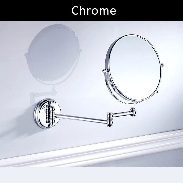 Bathroom Accessories Makeup Mirror Bath Mirror Antique Bronze Wall Mounted Magnifier Bathroom Mirrors Bathroom Hardware-80290