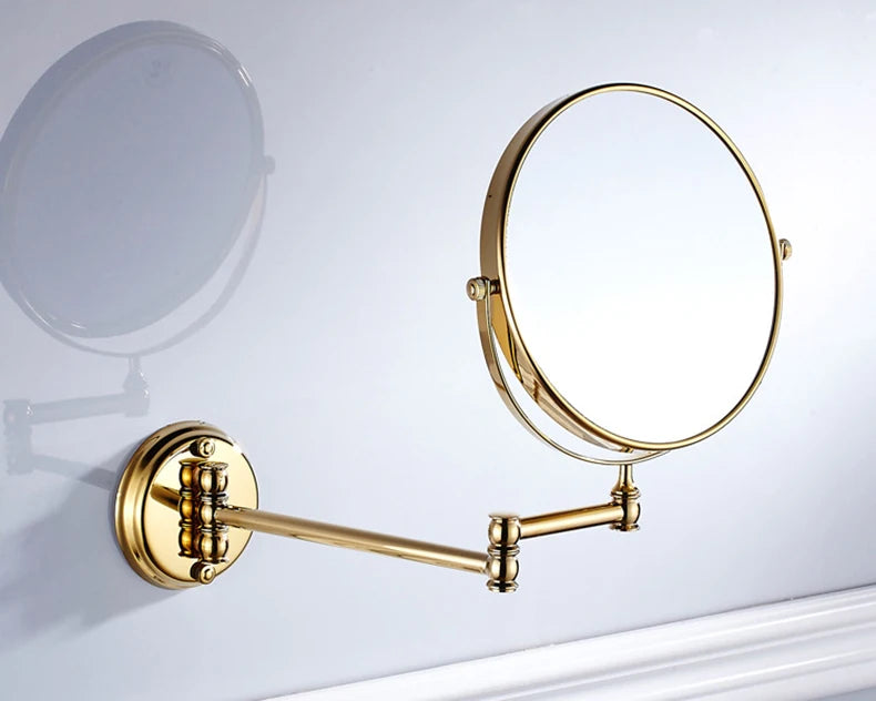 Bathroom Accessories Makeup Mirror Bath Mirror Antique Bronze Wall Mounted Magnifier Bathroom Mirrors Bathroom Hardware-80290
