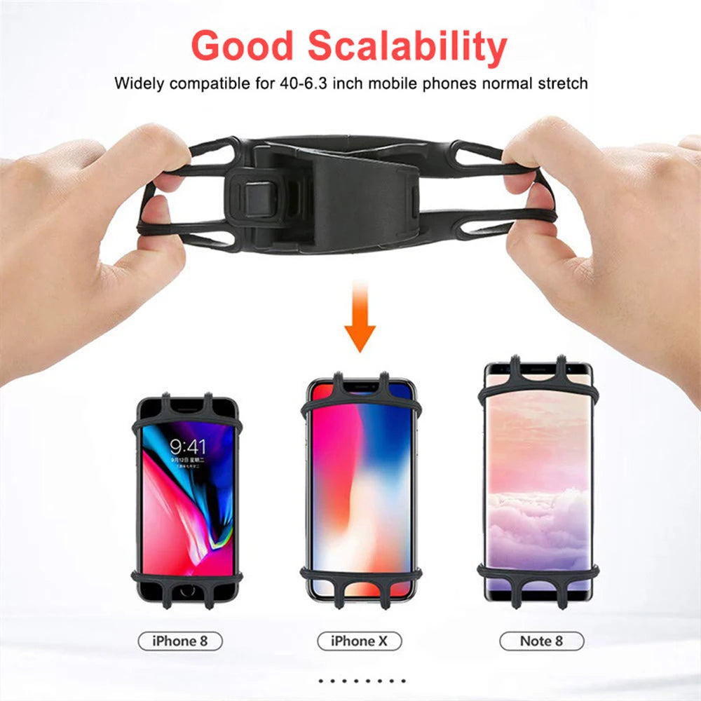 Universal stroller Baby Stroller Accessories  Silicone Phone Holder Mobile Phone Holder for pram Moto Bicycle GPS Mount Bracket