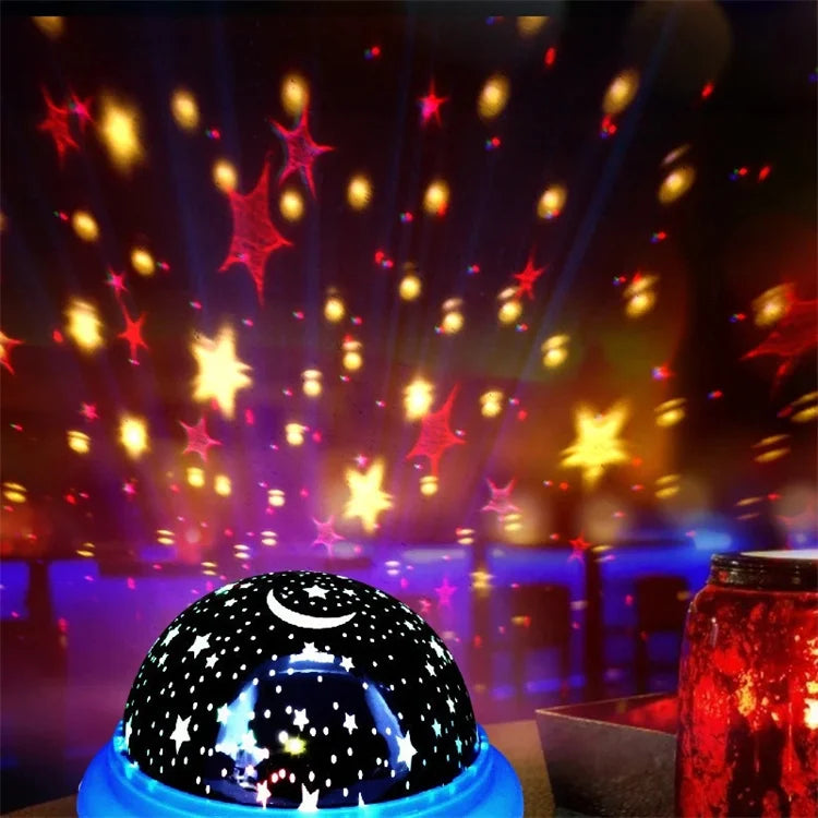 Fairy Lights Kids Bedroom Decoration 3D Sky Moon Star Master Projector Night Light Factory Decor Room Kid