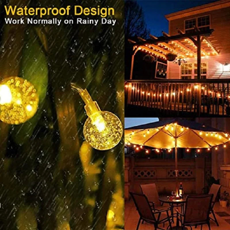 LED Bubble  Balls  Outdoor Indoor String Lights Battery Operated Fairy Lights  for Bedroom Dorm Patio Garden Christmas Party
