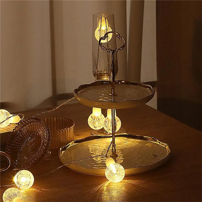 13Ft Big Bubbles Ball Led String Lights  20 LED Christmas Fairy Lights Battery Operated with 2 Modes Indoor  Decorations