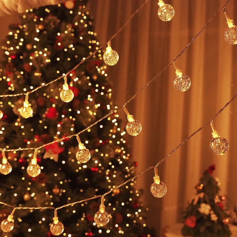 LED Bubble  Balls  Outdoor Indoor String Lights Battery Operated Fairy Lights  for Bedroom Dorm Patio Garden Christmas Party