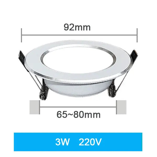LED Downlight Ceiling 7W 9W 12W 15W 18W 3W 5W Spot Round Recessed Lamp 220V 230V 240V 110V Bulb Bedroom Kitchen Indoor Lighting