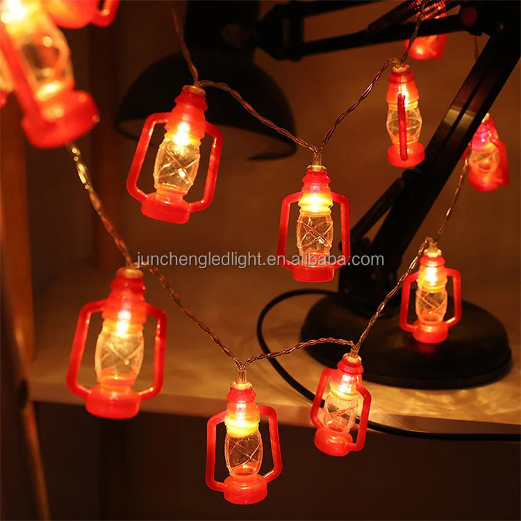10/20 Led Fairy Lights Retro Kerosene Lamp LED String Lights Christmas Light Battery Powered Outdoor Yard Home Party Decoration