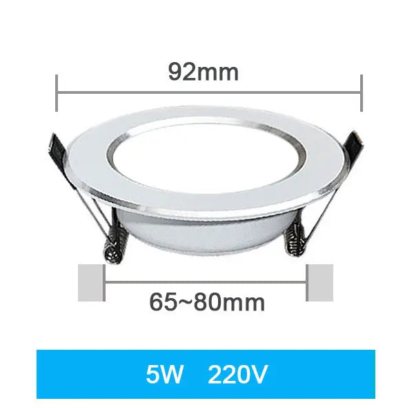 LED Downlight Ceiling 7W 9W 12W 15W 18W 3W 5W Spot Round Recessed Lamp 220V 230V 240V 110V Bulb Bedroom Kitchen Indoor Lighting