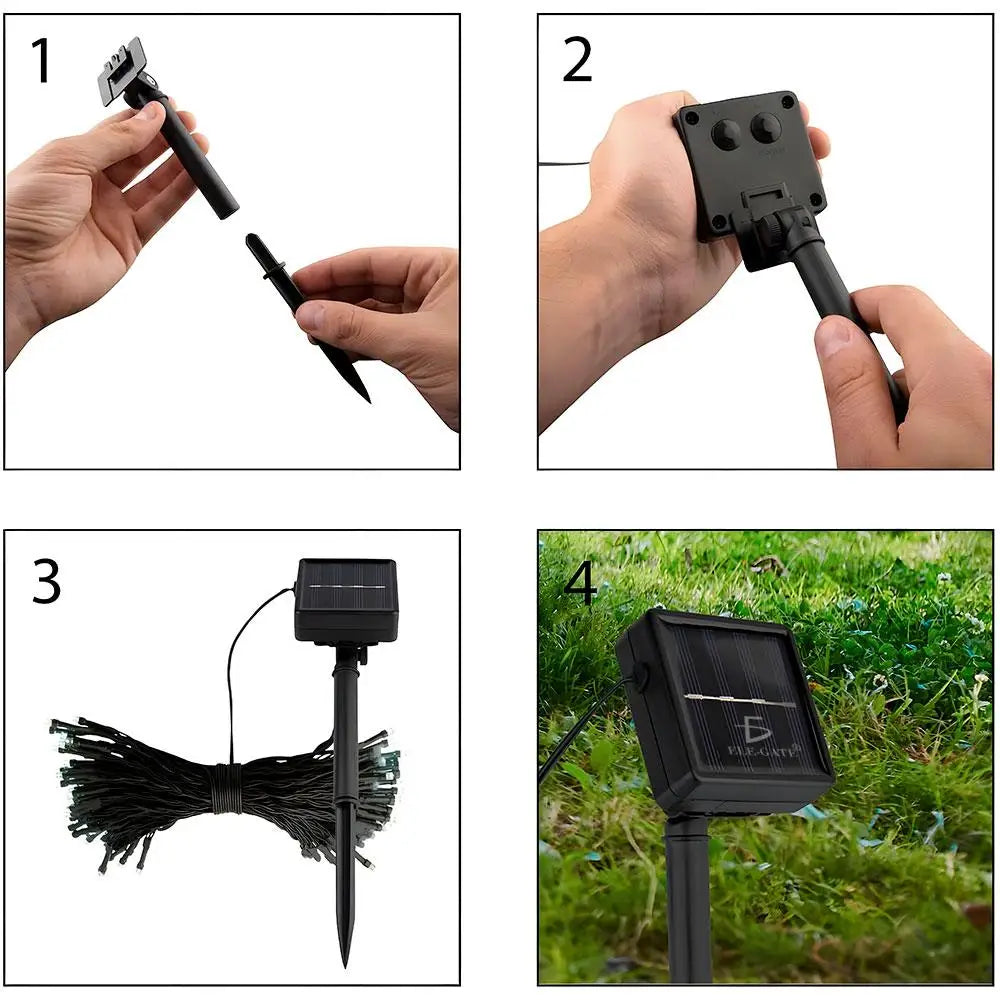 ELEGATE B3054 IP68 30 Meter Solar String Lights with 300 LED Lights High CRI 90 Christmas Outdoor Use Made in Mexico