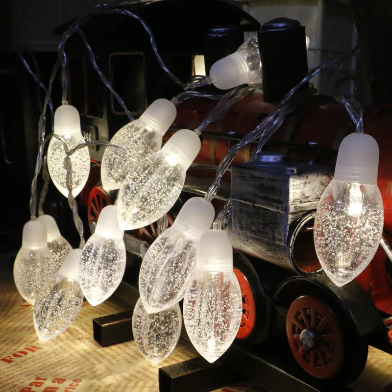 13Ft  Big Bubbles Pinecone Led String Lights  20 LED Fairy Lights Battery Operated with 2 Modes Indoor  Decorations