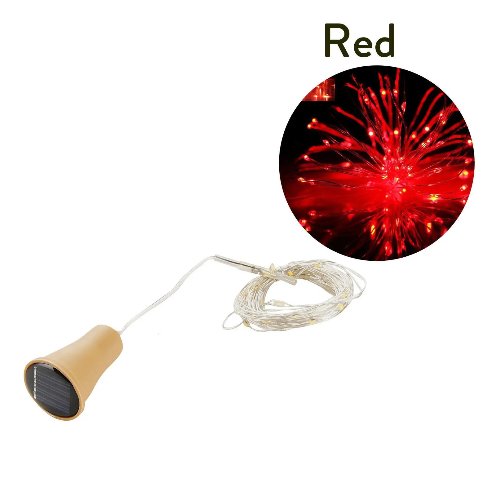 2M Solar LED String Fairy Lights Copper Cork Wire Wine Bottle Home Party Wedding Christmas Decoration Lamp