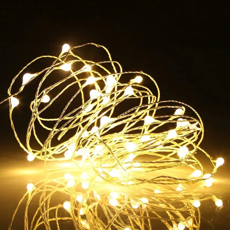 Outdoor Indoor Copper Wire Fairy Lights Battery  Operated Christmas Lights for Garden Yard Patio Tree Party-Battery Operated