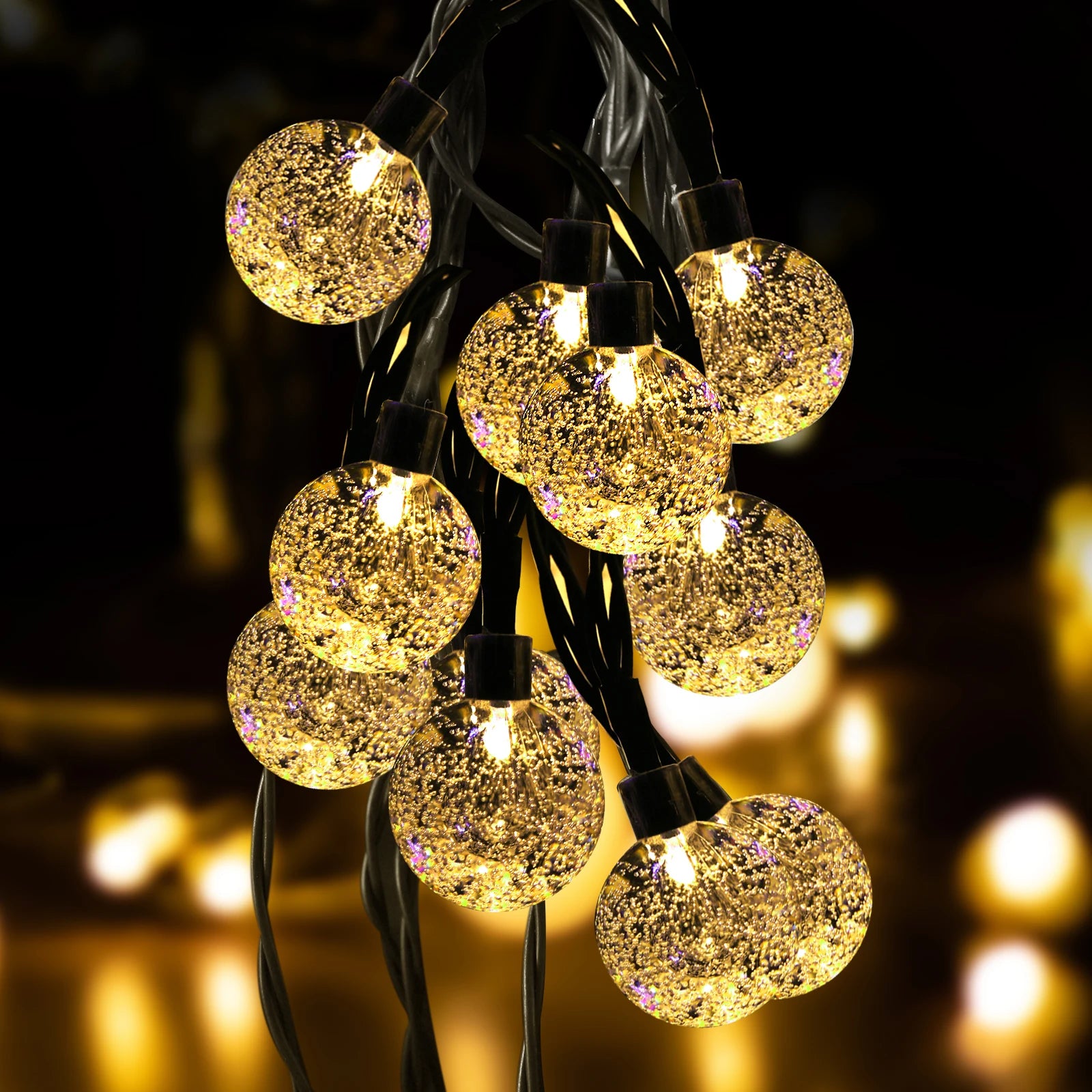 Solar String Lights Outdoor Indoor Globe Ball with 8 Lighting Modes for Garden Wedding Party Patio Holiday Decor