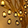 10/20 Led Fairy Lights Retro Kerosene Lamp LED String Lights Christmas Light Battery Powered Outdoor Yard Home Party Decoration