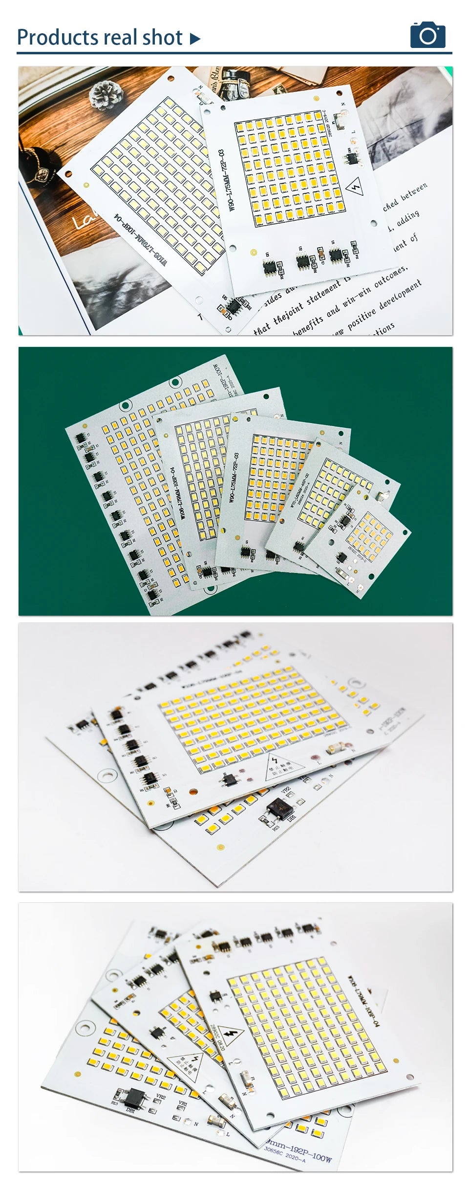 Led Lamp 10W 20W 30W 50W 100W Smart IC Floodlight COB Chip SMD 2835 Outdoor Long Service Time DIY Lighting In AC 220V 230V 240V
