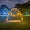 Transparent PVC Tent with Fairy Lights for Outdoor Camping, PVC Bubble Tent with Romantic Night Lights, Winter Clear PVC Tent
