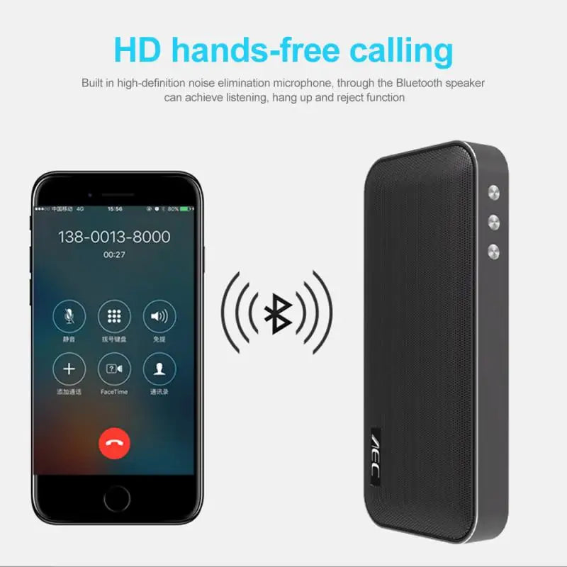 Bluetooth Speaker with Power Bank Function Outdoor Portable Slim Mini Deep Bass
