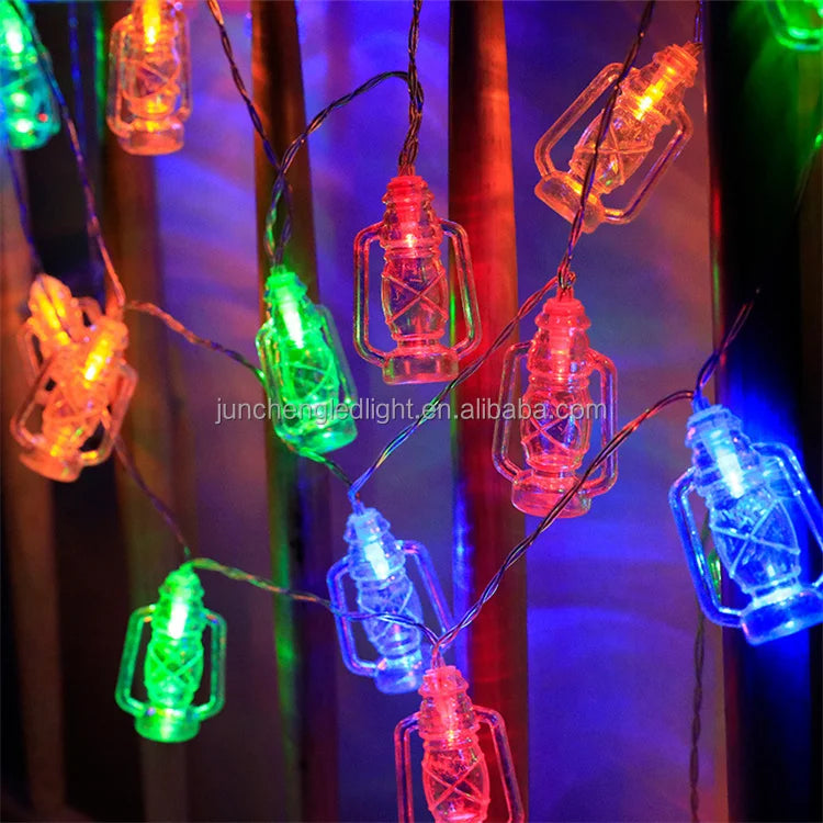 10/20 Led Fairy Lights Retro Kerosene Lamp LED String Lights Christmas Light Battery Powered Outdoor Yard Home Party Decoration
