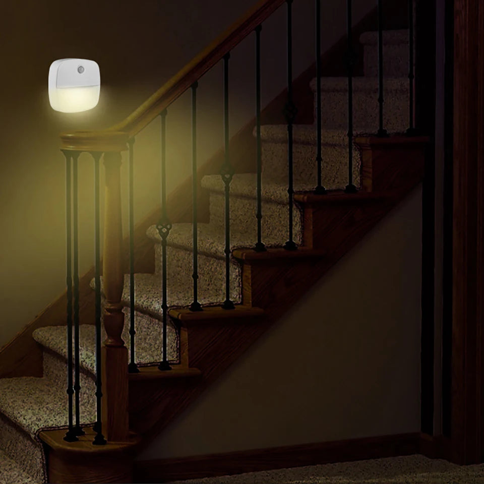 Smart Motion Sensor Night Light Battery Operated LED Lamp for Bedside Kids Bedroom Hallway Pathway Toilet - Automatic Lighting
