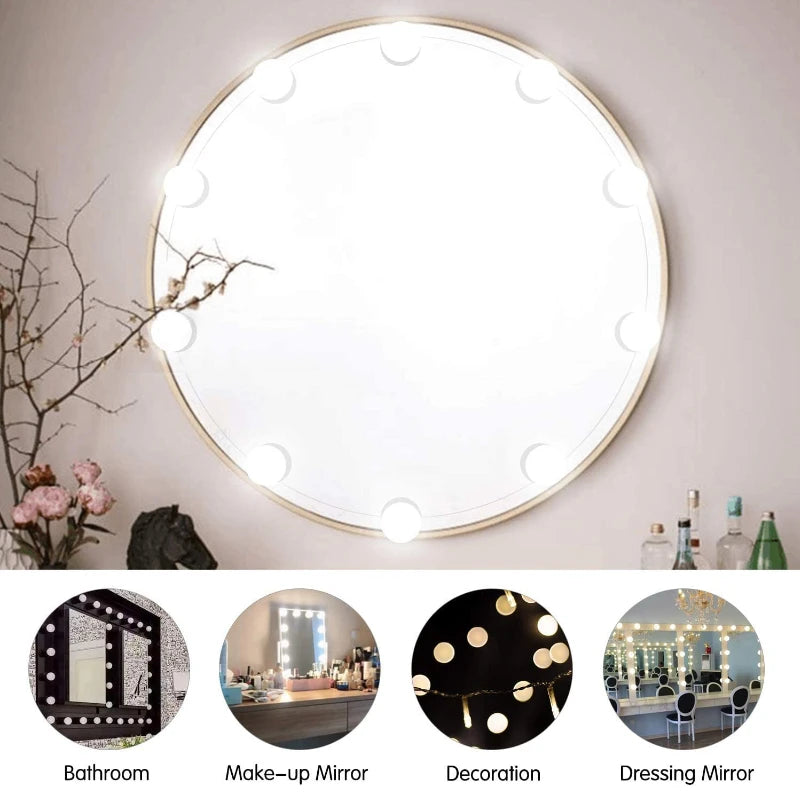 LED Light Makeup Mirror Bulbs Vanity Lights USB 5V Bathroom Dressing Table Lighting Dimmable LED Vanity Light For Mirror Light