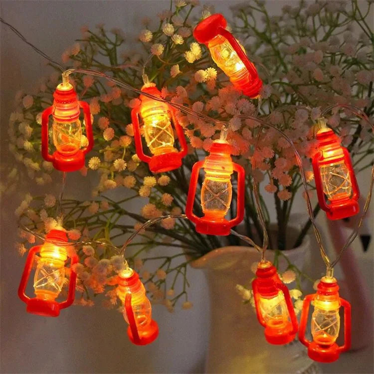 10/20 Led Fairy Lights Retro Kerosene Lamp LED String Lights Christmas Light Battery Powered Outdoor Yard Home Party Decoration