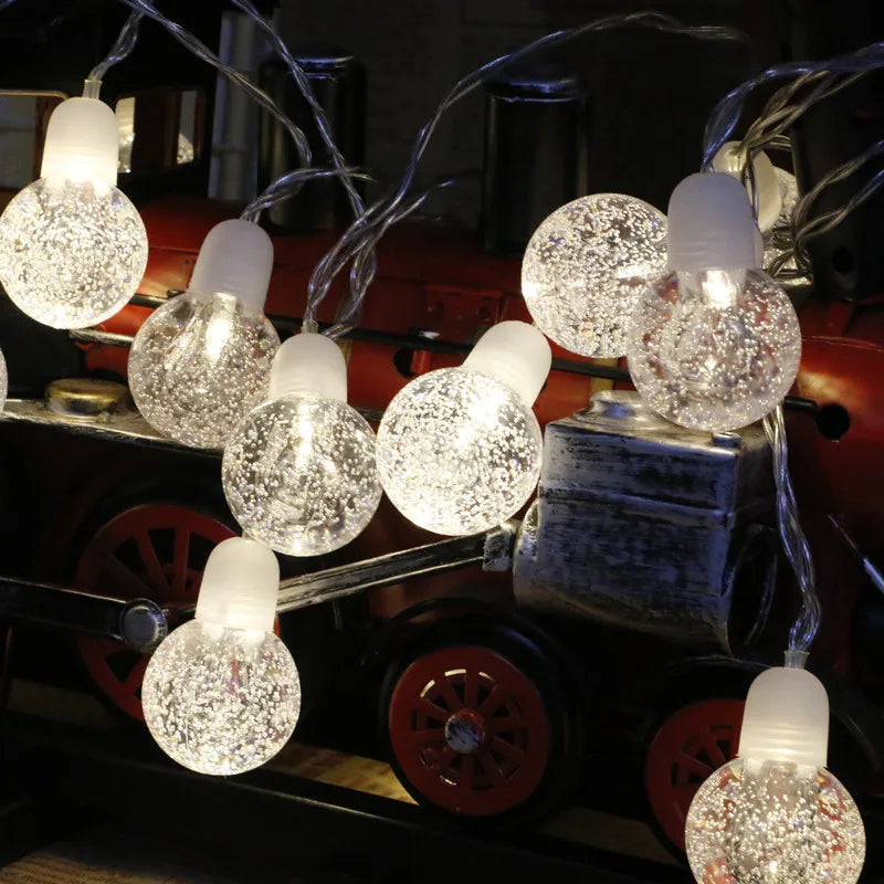 13Ft Big Bubbles Ball Led String Lights  20 LED Christmas Fairy Lights Battery Operated with 2 Modes Indoor  Decorations