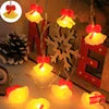 Snowmen Bells Christmas Trees Santa Claus Battery String Lights  Indoor Outdoor Fairy Lights for Holiday Party Room