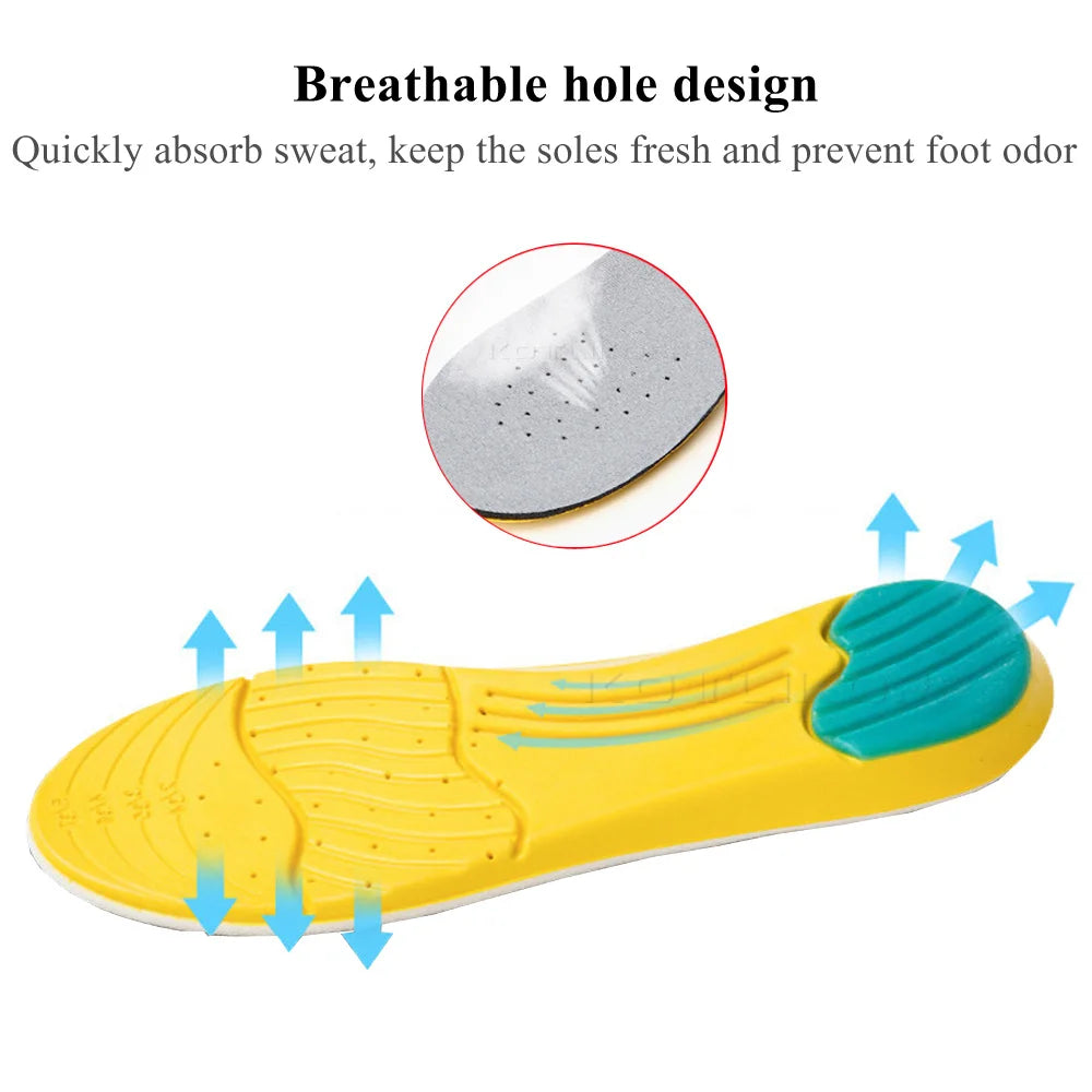 Running Sport Basketball Insoles For Feet Deodorant Breathable Sneaker Inserts Cushion Memory Foam Shoe Insole Unisex 1 Pairs