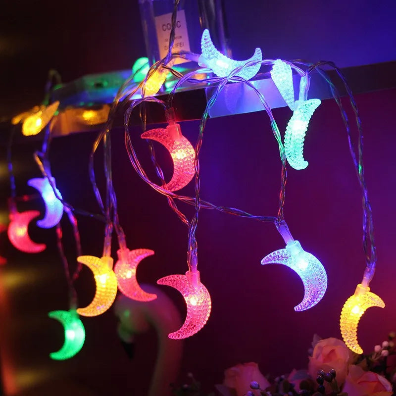 3M 6M 1.5M LED String Lights Ramadan Star Moon Fairy Lights for Christmas Eid Mubarak Decorations IP44 Rated Festive Home Decor