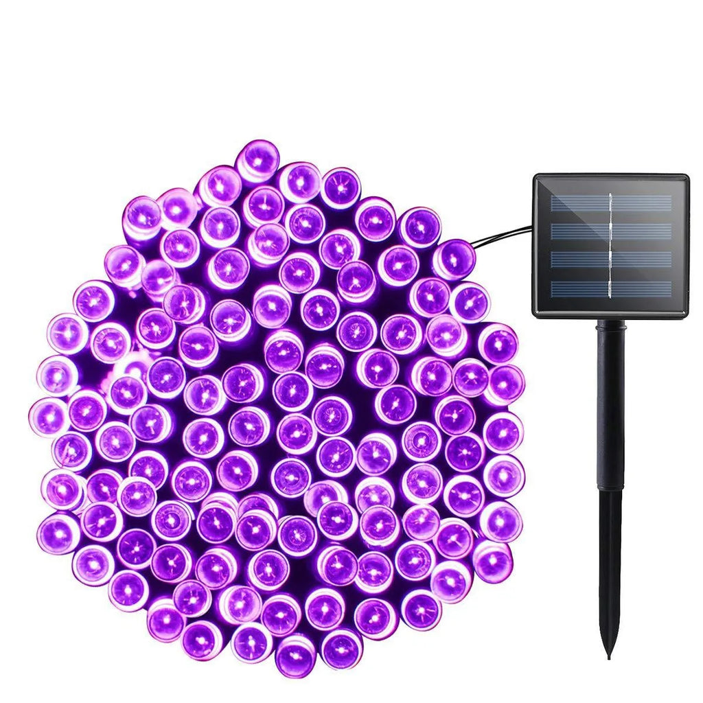 Solar Powered LED String Lights Outdoor Waterproof Fairy Lights String Solar Garland for Patio Wedding Christmas Garden Light
