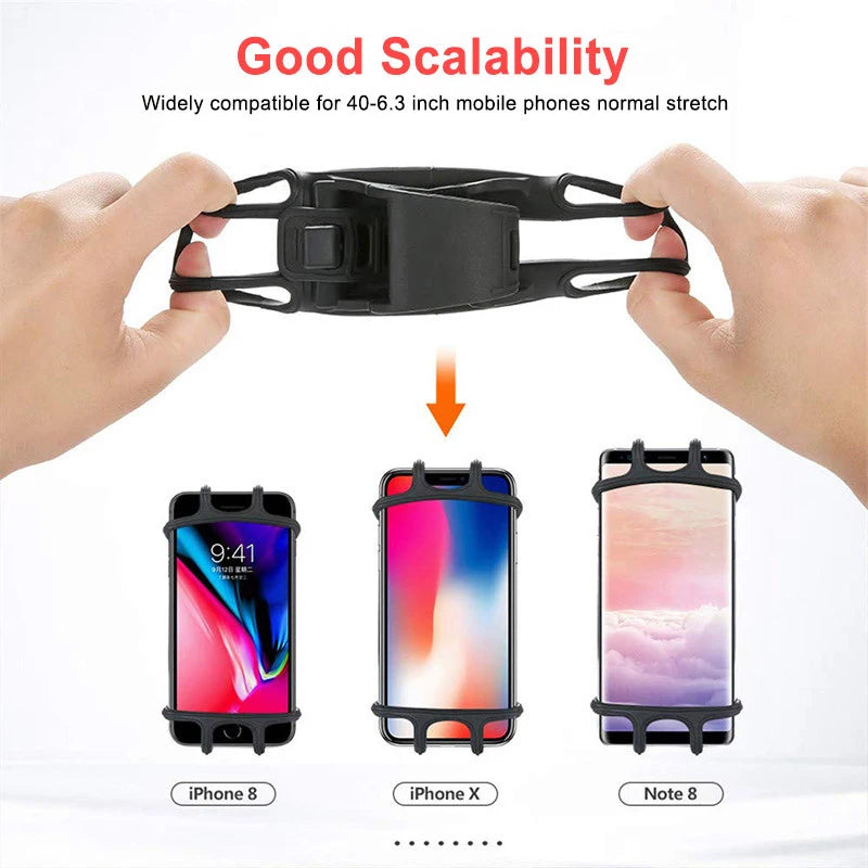 Universal stroller Baby Stroller Accessories  Silicone Phone Holder Mobile Phone Holder for pram Moto Bicycle GPS Mount Bracket