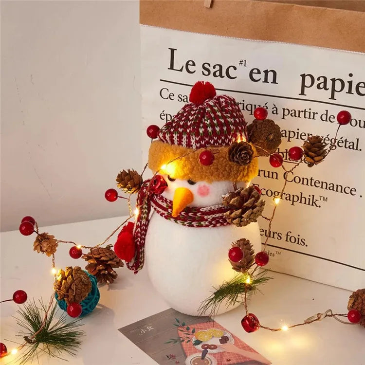 Battery Operated Christmas Decorations Outdoor Holiday Patio Lights LED Copper Wire Pine Cone Christmas Holiday Fairy Lights