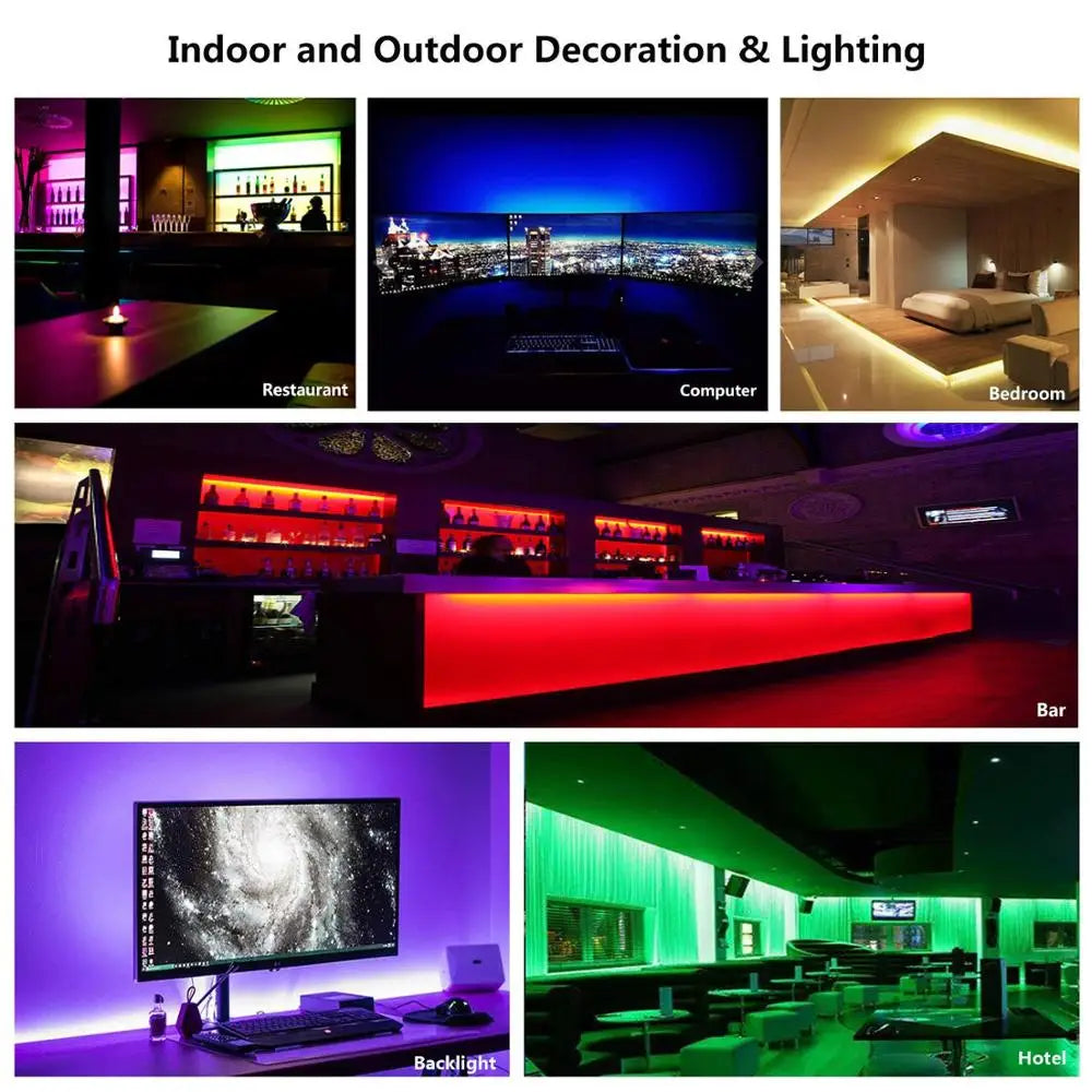 Waterproof RGB Solar Powered LED Strip Light Outdoor Garden Tape String Lights Fairy Lights for Christmas Party Decor