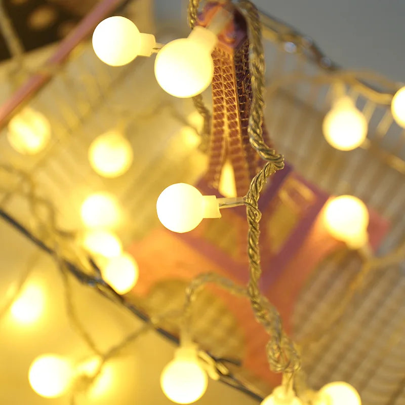 Small Ball String Lights Globe String Lights Fairy Lights for Holiday Garden Party Wedding Christmas Outdoor Indoor Decoration