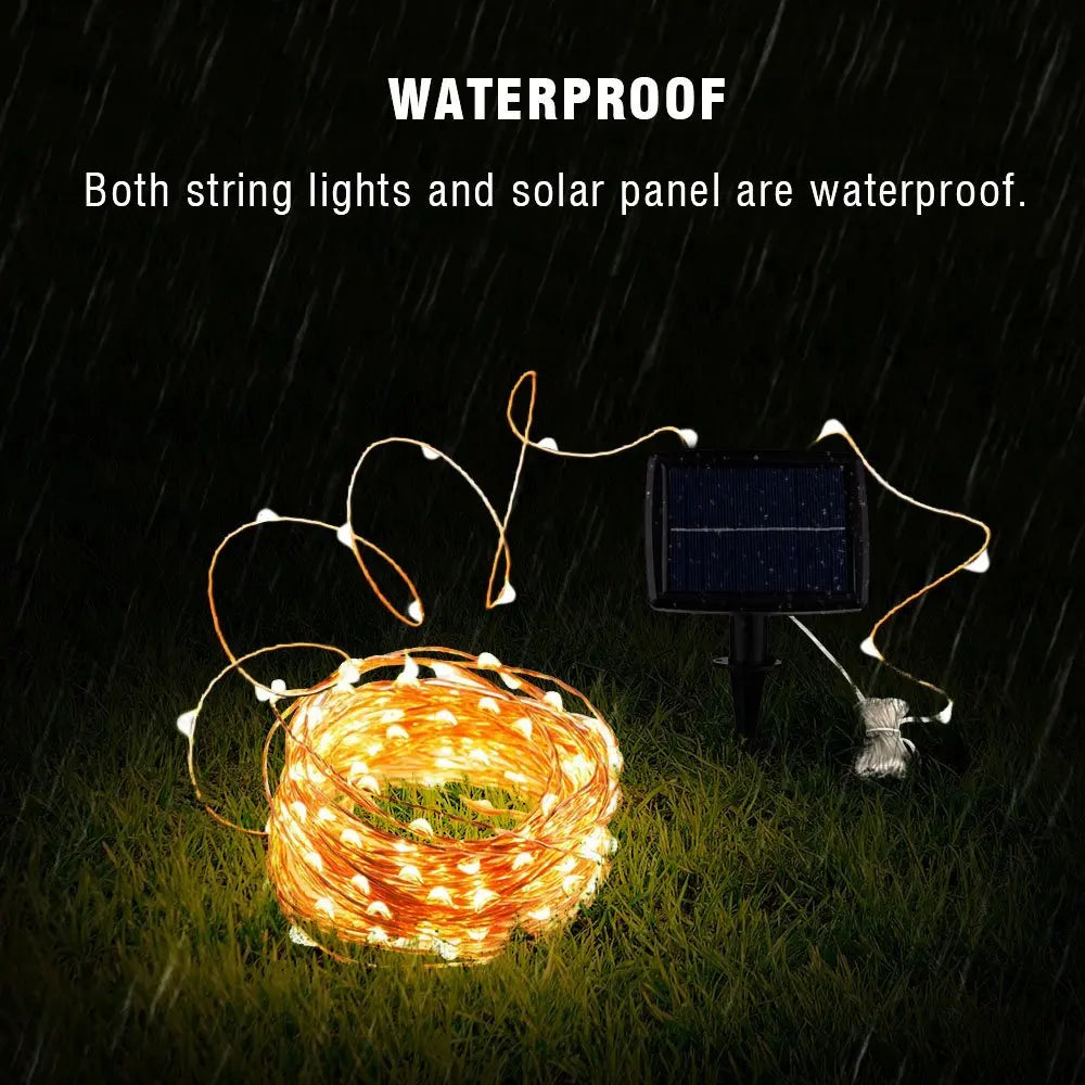 Solar String Fairy Lights Waterproof Garland Solar Power Lamp Christmas for Garden Decoration Solar Garden Lights Outdoor