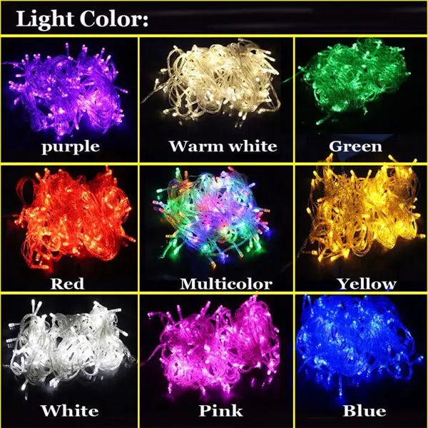 Wholesale 10m Plastic Christmas Wedding Outdoor IP65 Cascading Falling Drop LED Fairy Lights Tree Decoration